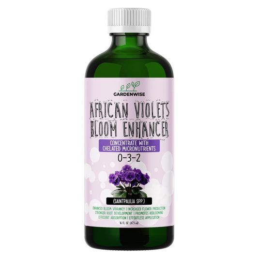 0-3-2 African Violet Fertilizer for Indoor Plants: Concentrated Plant Food – Plant Fertilizer, Bloom Booster for All Violets, Indoor Flowering Plants, Vigorous Growth and Blooming (8 OZ)
