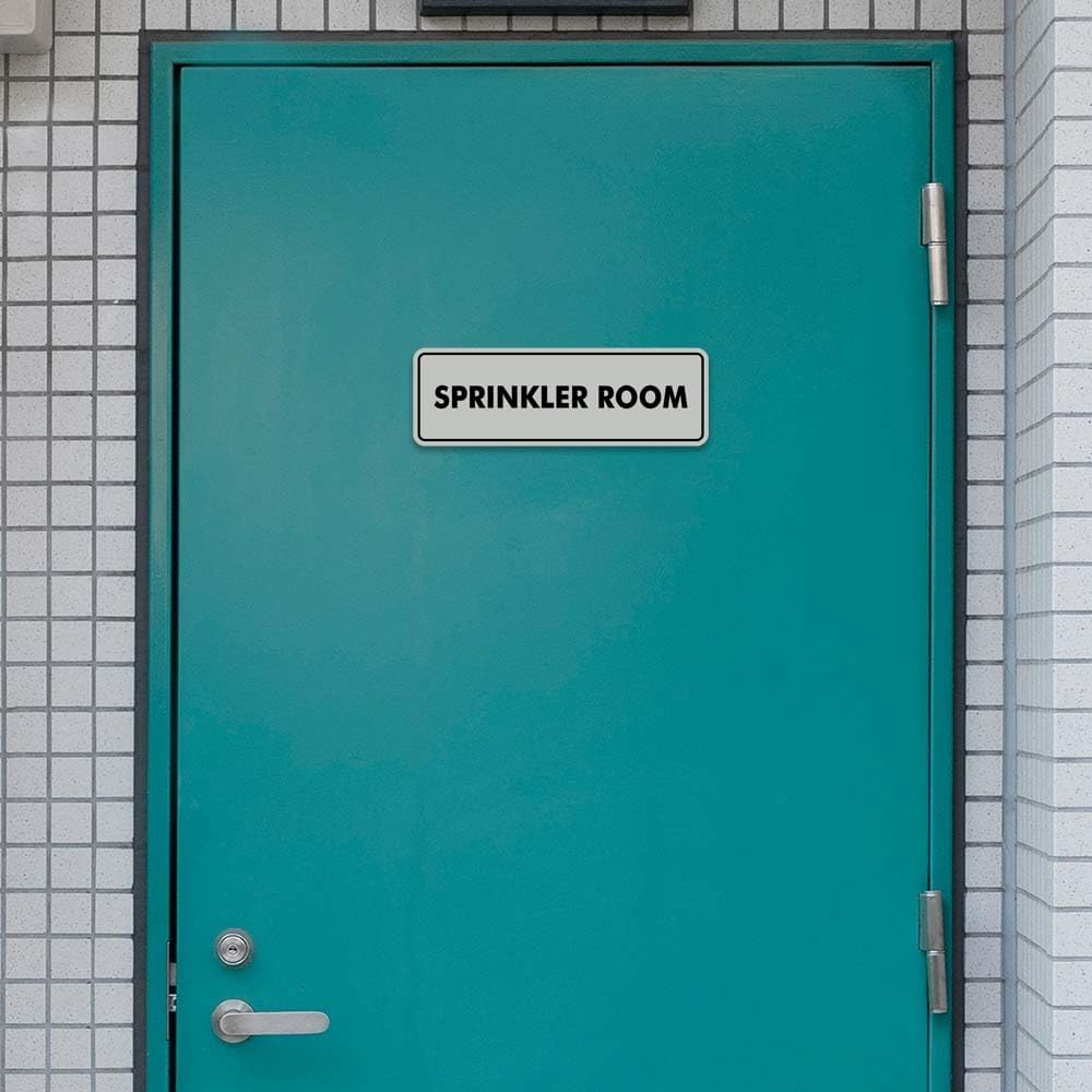 Signs ByLITA Standard Sprinkler Room Sign (Red/Yellow) - Medium