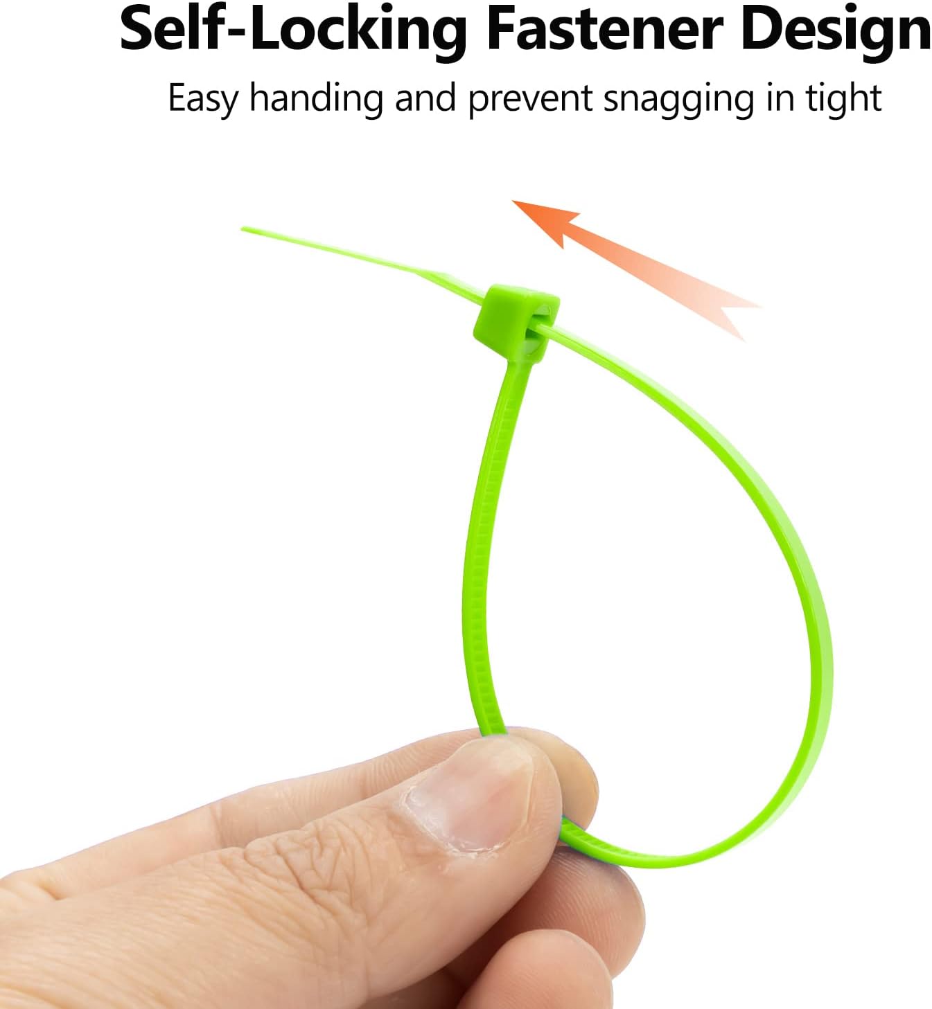 XINGO 100PCS Cable Zip Ties Heavy Duty, Premium Nylon Plastic Wire Ties with 50 Pounds Tensile Strength, Self-Locking Black Nylon Zip Ties for Indoor and Outdoor (12 inch, Apple Green)