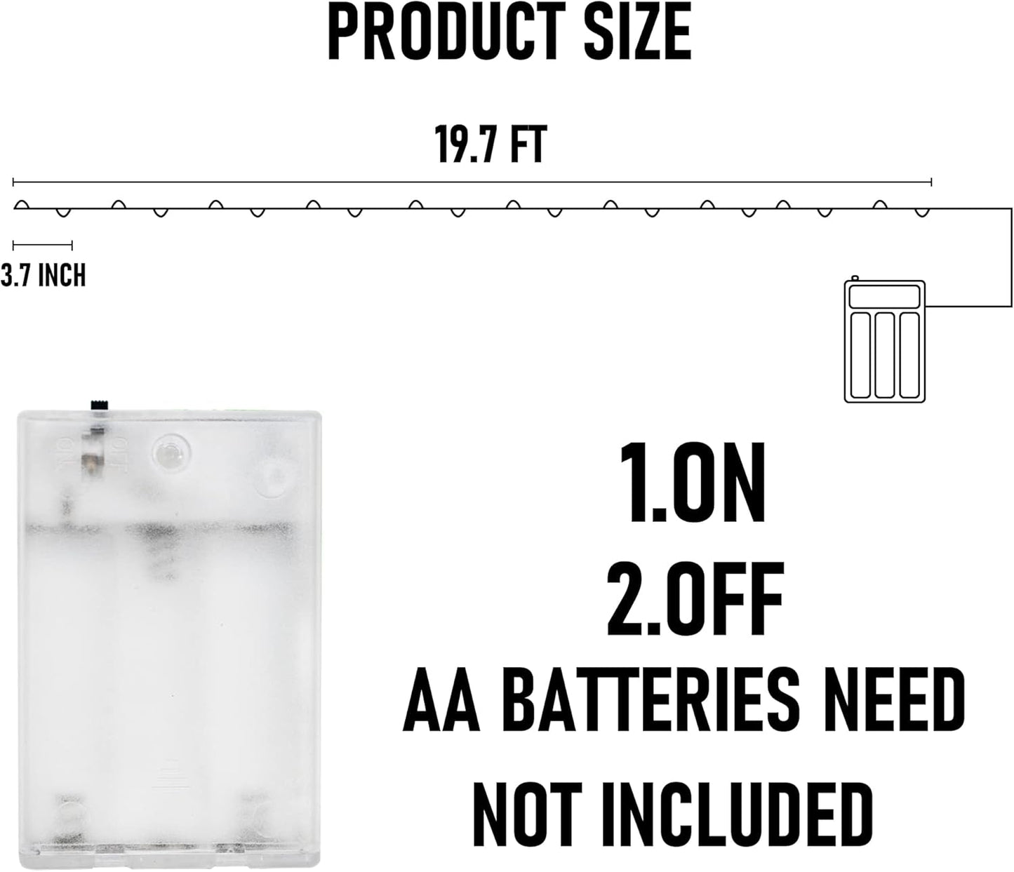 Dazzle Bright Fairy Lights Battery Operated, 4 Pack Total 80FT 240LED Silver Wire Waterproof String Lights, Christmas Decorations for Indoor Outdoor Bedroom Yard Party Decor, Warm White