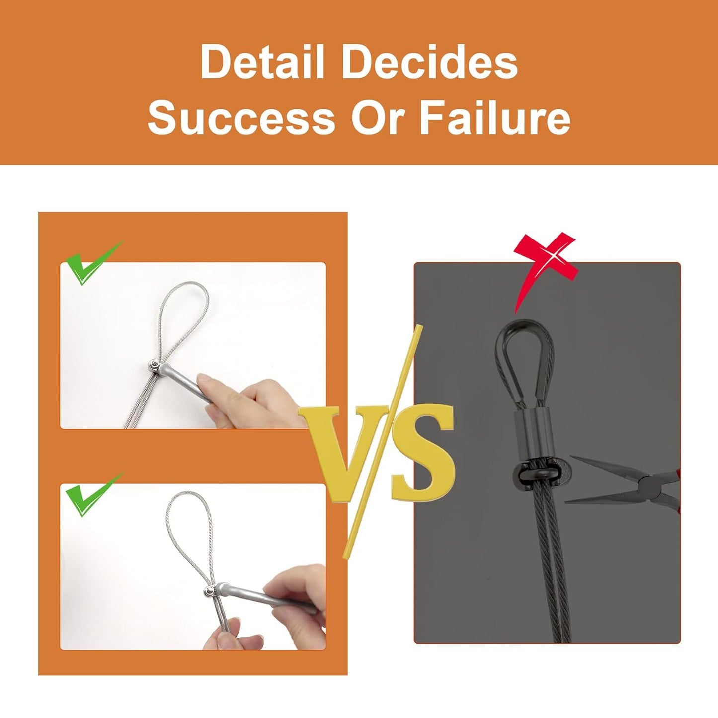 1/8" Vinyl Coated Wire Rope Kit with Work Gloves, 300FT Stainless Steel String Light Hanging Kit with Turnbuckle,7x7 Strand 920LB Strength Clothes Line Cable for Outdoor, Crafts, Garden