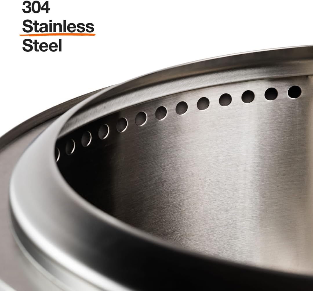 Solo Stove Yukon 27 Inch Smokeless Fire Pit with Removable Ash Pan - Wood Burning Portable Stainless Steel Outdoor Fireplace, Stainless Steel, Ideal for 6 or More People, 38 lbs,Mulberry