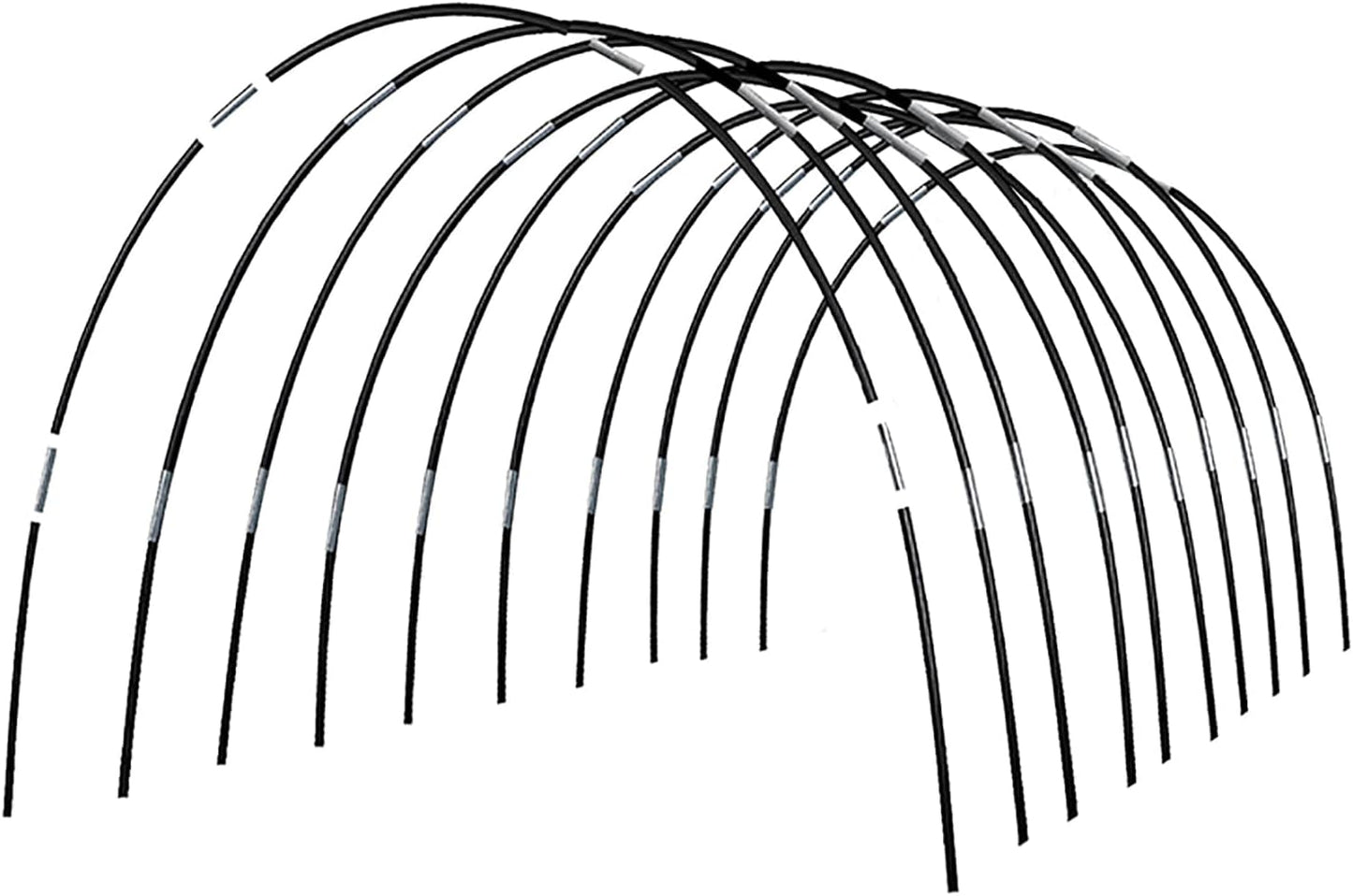 Greenhouse Hoops Grow Tunnel, 10 Sets of 7FT Garden Hoops for Raised Beds, Rust-Proof Fiberglass Frame for Garden Netting, Greenhouse Kit, Plant Shade Cloth, Plant Row Cover, 50 pcs