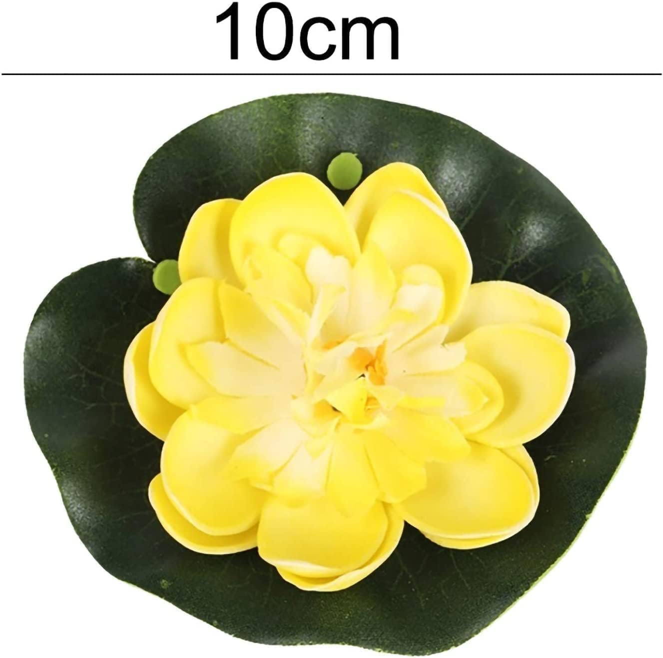 4 Pieces Artificial Floating Lotus Flowers with Lily Pads, Decorative Foam Water Plants for Pond, Pool, Garden Fish Tank Aquarium Home Garden Special Decoration Outdoor Décor,Artificial Flowers