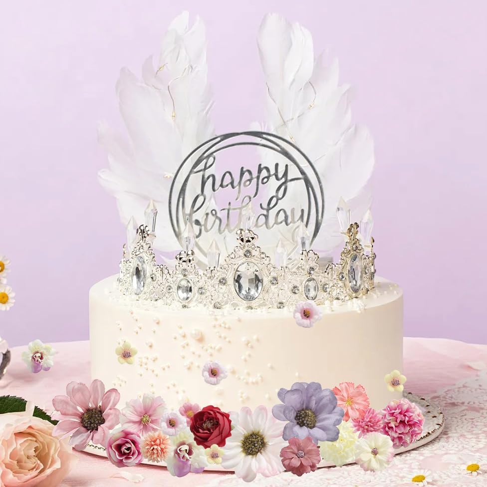 Faux Flower Heads Mini Multi Color Artificial Flower Heads Fake Peony Daisy Rose Flowers Multicolor Small Silk Daisy Flower Heads for Craft Garland Wedding Party DIY Home Decoration,2-4 cm