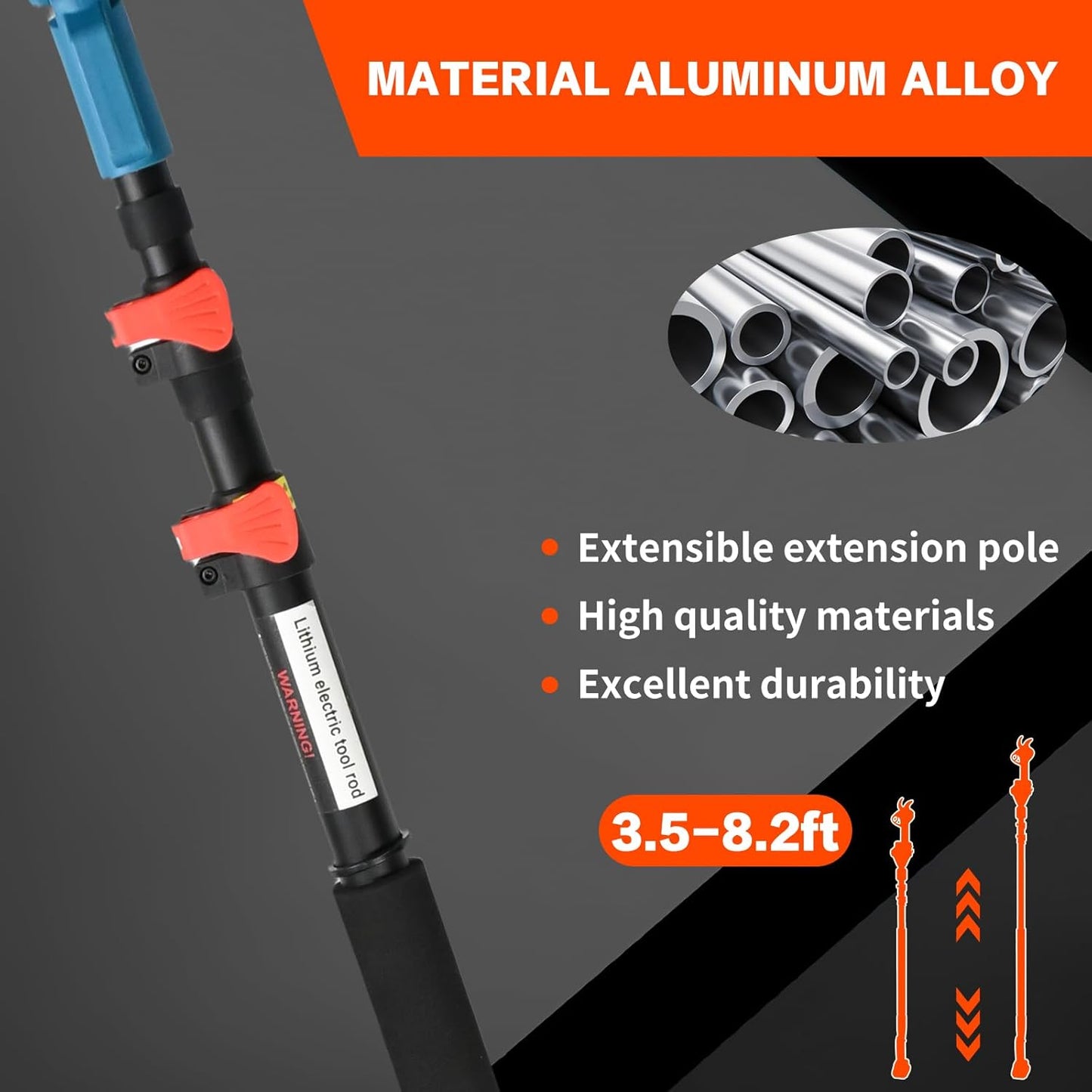 Pole Electric Pruning Shears with Portable Bag.Pole 1.6Inch(4CM) Electric Pruner for Tree Trimming Pole Tree Trimmer with 2Pcs 2000mAh Batteries(Jovant)