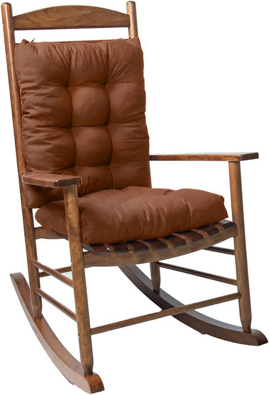 Indoor Outdoor Dining Chair Cushions, Pack of 1 Tufted Chair Cushions with Ties for Patio Furniture, Brown