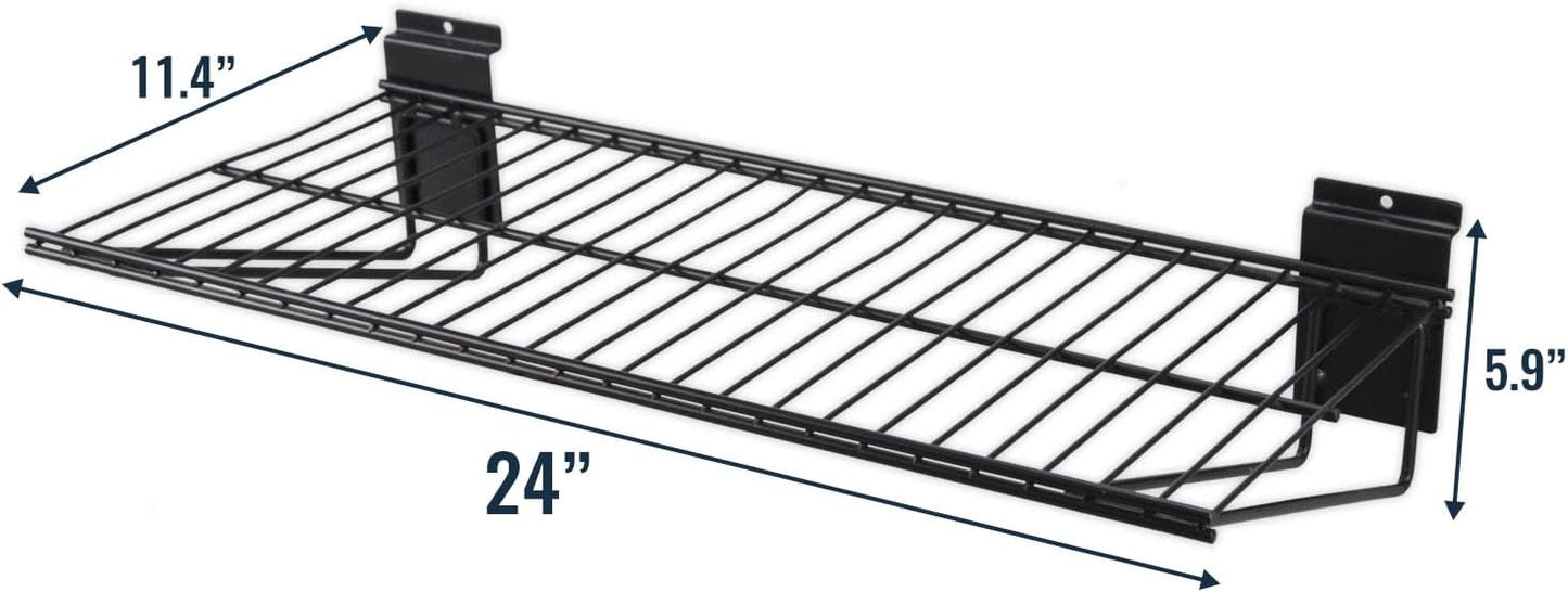 Slatwall Panel Garage Organizer PVC Slatwall Heavy Duty Wall Mounted Rack, Interlocking Slat Wall Panels for Tool Organization Peg Board(2 Pack Black)