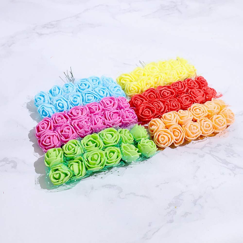 Mini Fake Rose Flower Heads 144pcs for Wedding Party Wedding Bridal Party Home Decor(Lime Green)