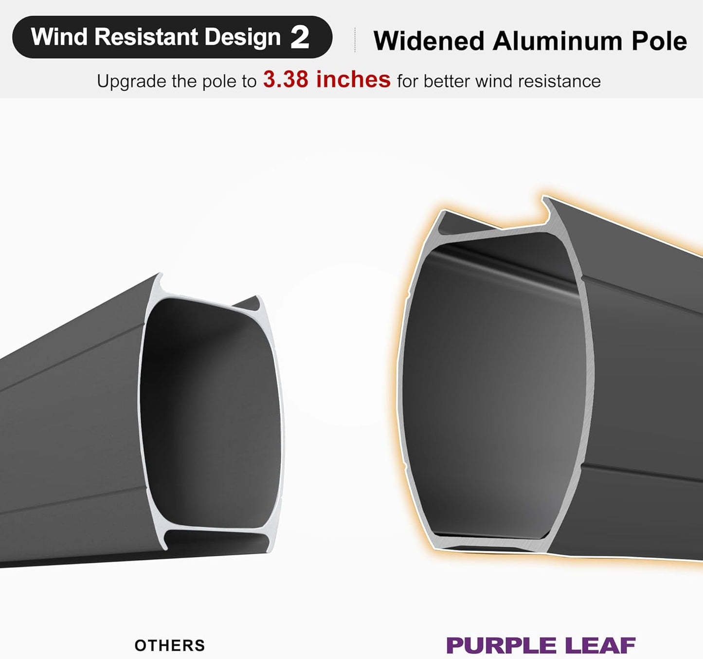 PURPLE LEAF 11ft Patio Umbrella with Base Included Large Offset Umbrella Hanging Double Top Square Cantilever Outdoor Umbrella for Garden Deck Backyard Pool Navy