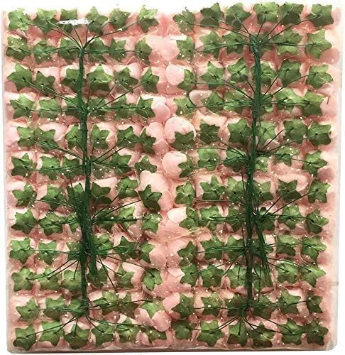 Mini Fake Rose Flower Heads 144pcs Mini Artificial Foam Roses DIY Wedding Flowers Accessories Make Bridal Hair Clips Headbands Dress (Bottom add Gauze) for Valentines Day,Wedding,Bridal (Light Pink)