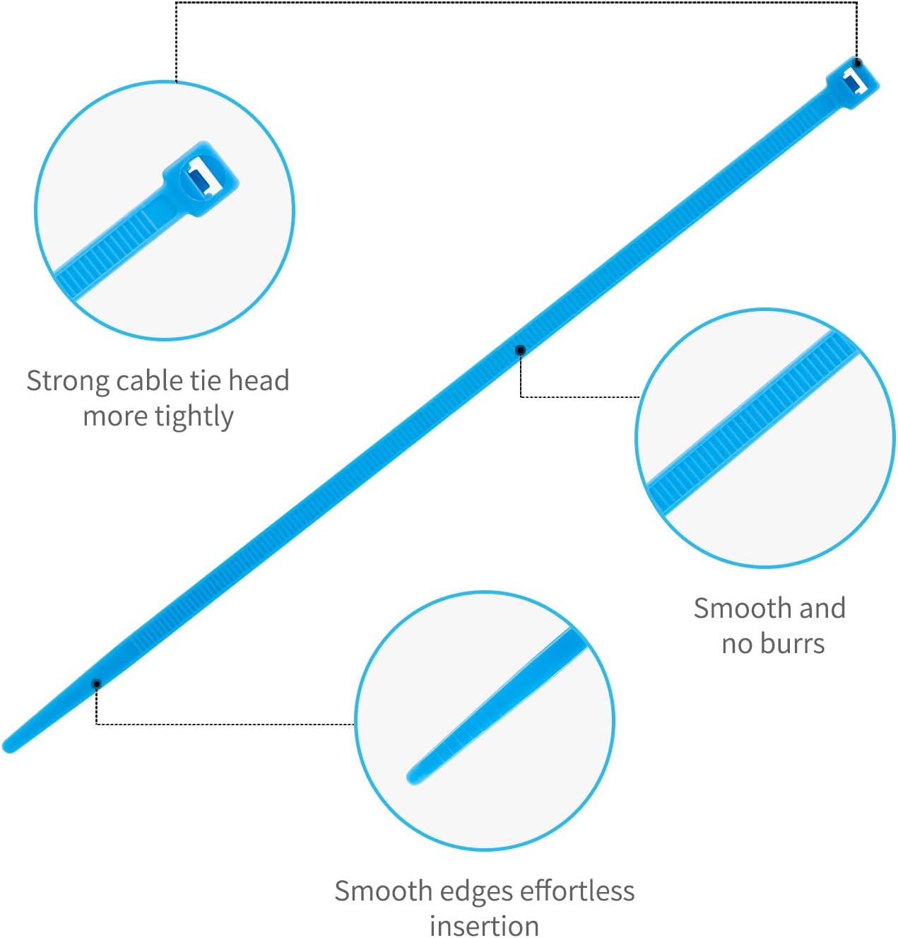 6 Inch Yellow Zip Tie 1000 PCS, 18 Lbs - Small to Medium Zip Tie, Nylon PA66 UV Resistant Cable Tie for Indoor and Outdoor Use - Ideal for bundling and securing objects