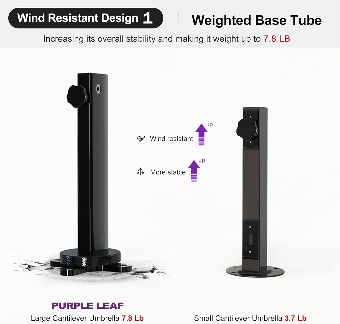 PURPLE LEAF 9' X 12' Cantilever Outdoor Umbrellas Large Patio Umbrella Hanging Double Top Rectangle Offset Umbrella with 360°Rotation Tilting Umbrella Outdoor Patio, Taupe