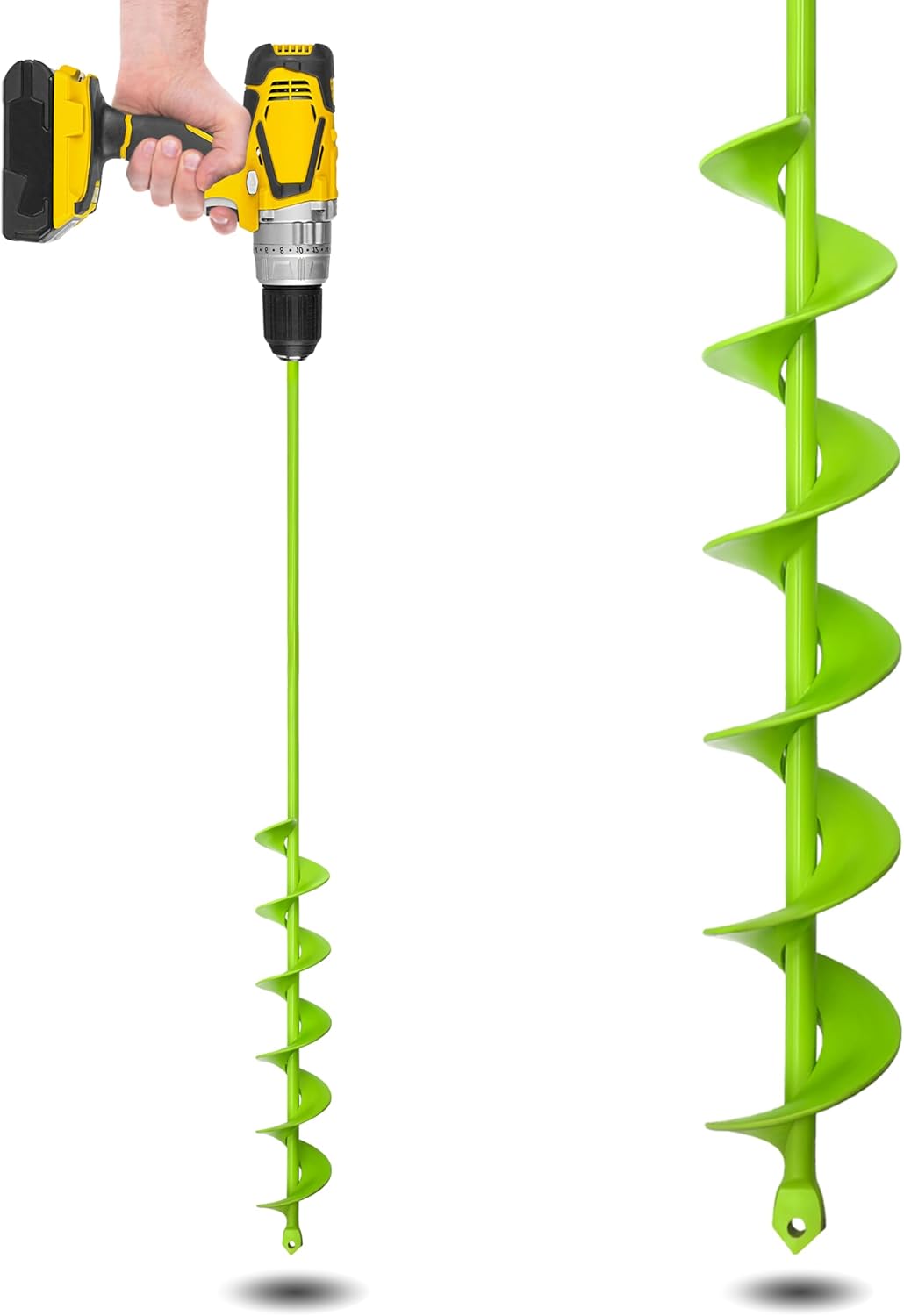 2”x32“ Auger Drill Bit for Planting, Garden Auger for Planting Bulbs, Easy Garden Auger with Drill for 3/8”Hex Drive