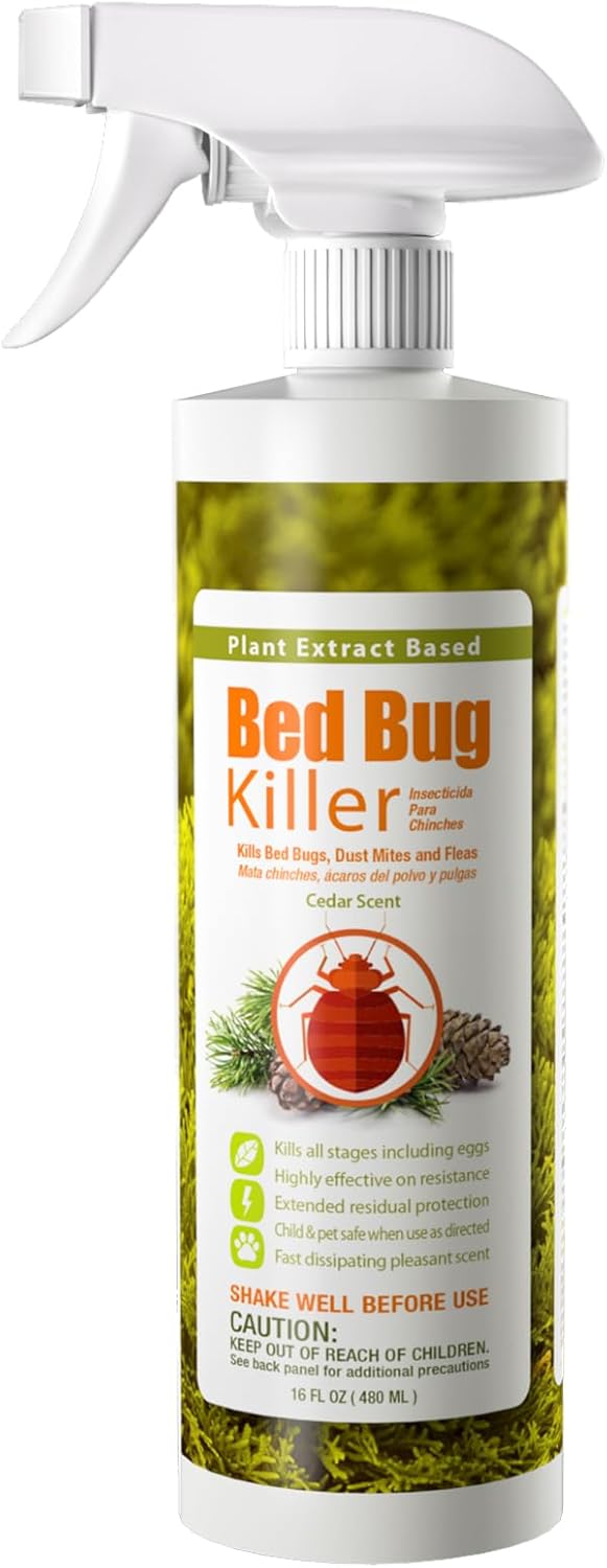 EcoVenger Bed Bug Killer (480ML) 100% Kill Efficacy−Kills All Stages on Contact-14 Day Residual Protection− Eco-Friendly & Non-Toxic Child & Pet Friendly