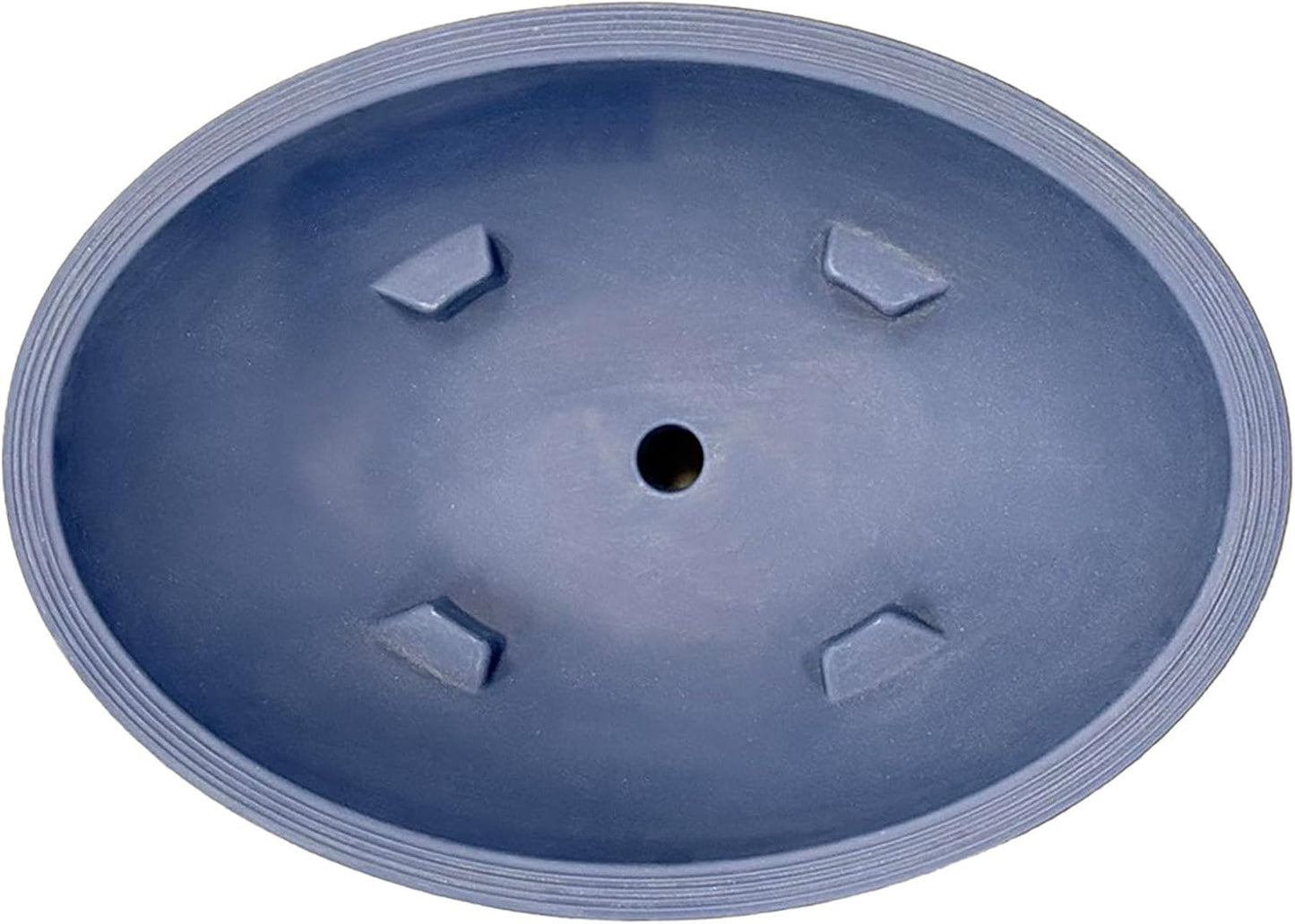 Crescent Garden Delano Oval Planter Bowl, Succulent Garden, Unique Indoor/Outdoor Double-Walled Plant Bowl with Plug- Oval Shape - 24" L x 17" W x 8" H (Slate)