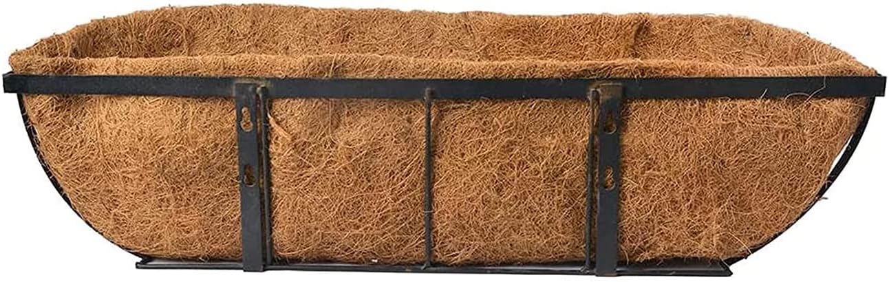 2 Pcs Garden Coconut Planter Liner - Preformed Window Box Natural Trough Coco Coir Mats (36 Inch)
