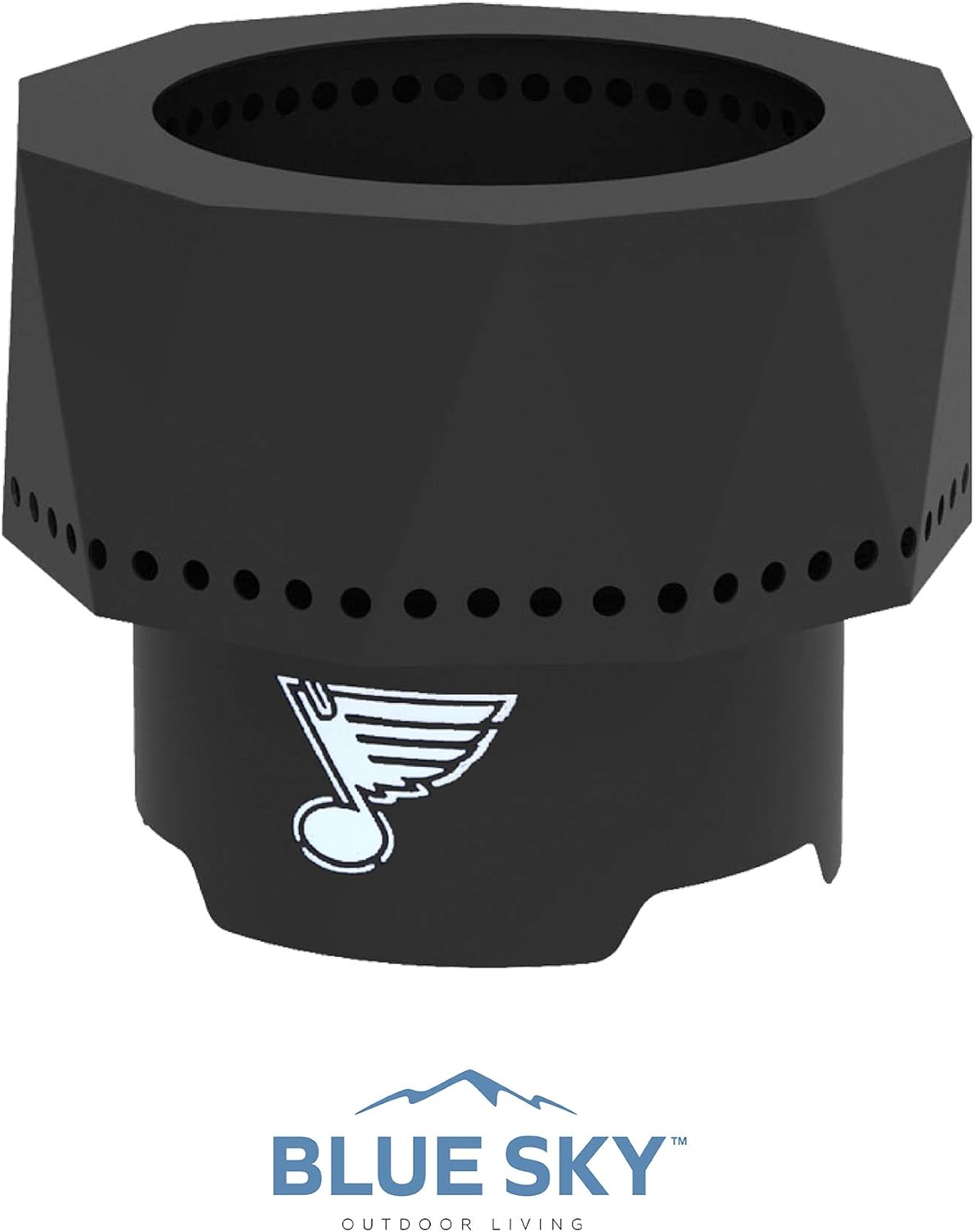Blue Sky Outdoor Living NHL New York Rangers Ridge Portable Steel Smokeless Fire Pit with Carrying Bag, Firewood and/or Wood Pellet Burning