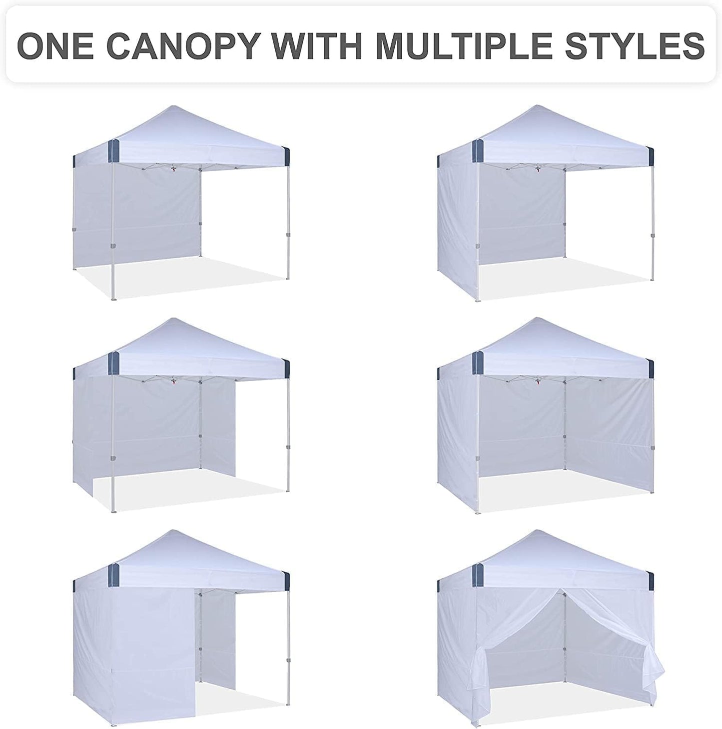 10x10 pop up Canopy Tent, Outdoor Patio Canopy Tent with sidewalls, Heavy Duty Commercial Instant Canopy Tent with Sand Bags for Deck, Party, Camping, Backyard, Playground, White