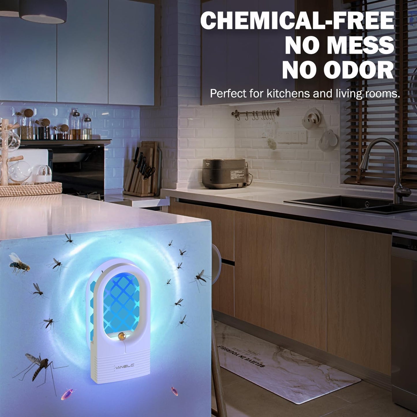 5 Pack Refills for Flying Insect Trap, Plug-in Bug Catcher Refills, Indoor Fly Trap for Moth, Gnat Killer Indoor, Bug Killer (Device Not Included)