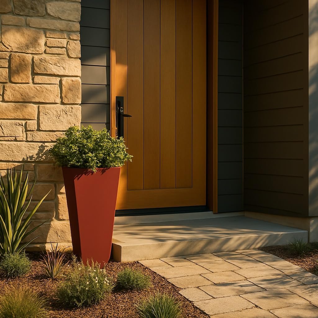 Tapered Planter (Navy Blue, 12" x 12" x 24")