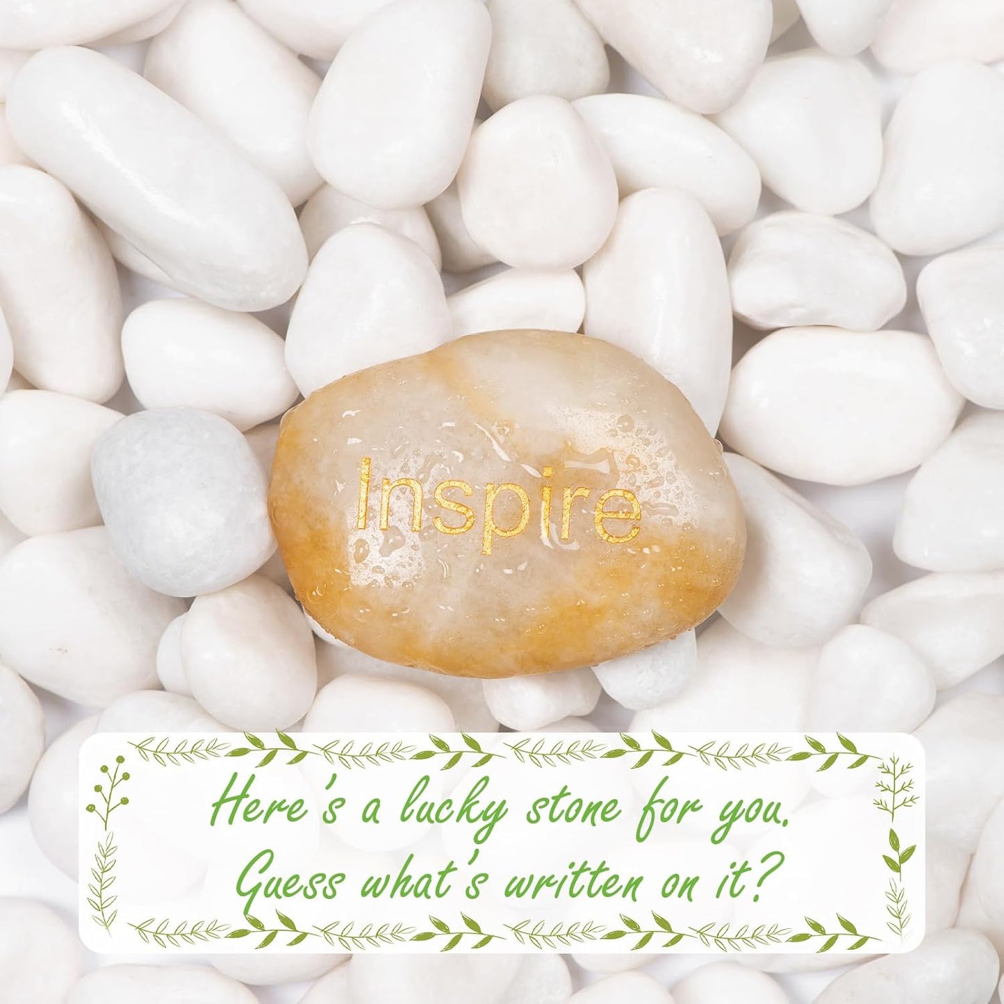 5lbs White Natural River Rocks, Polished Pebbles for Plants Garden, 1-2 inch Decorative White Stones, Ideal for Fish Tank, Vases, Crafting, Home Decor and Garden Landscaping Rocks,White