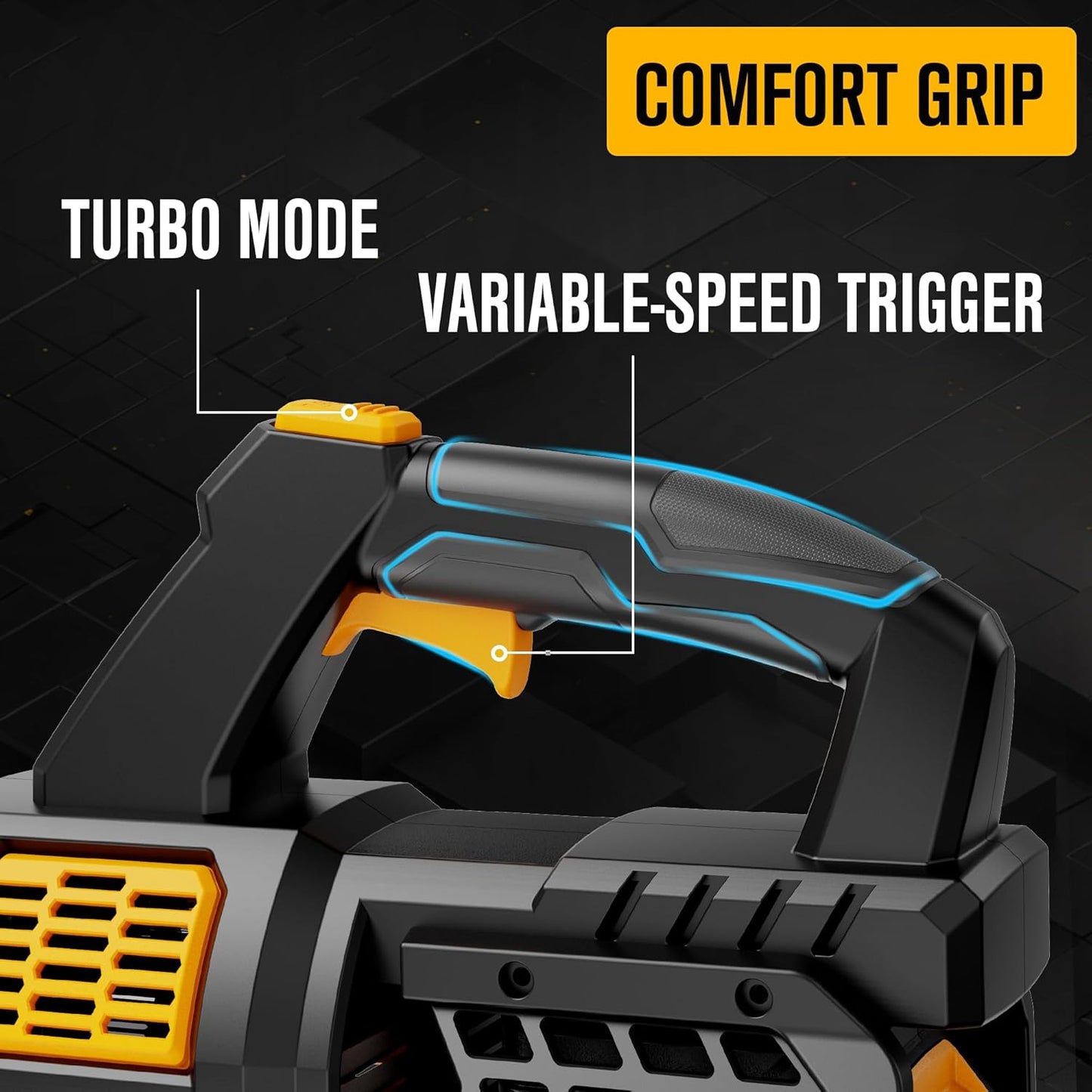 Leaf Blower Cordless 20V Powerful Electric Leaf Blower with 2x4.0Ah Batteries and Charger, Variable Speed & Turbo, Up to 550CFM and 150MPH Lightweight Battery Powered Leaf Blowers for Lawn Care, Patio