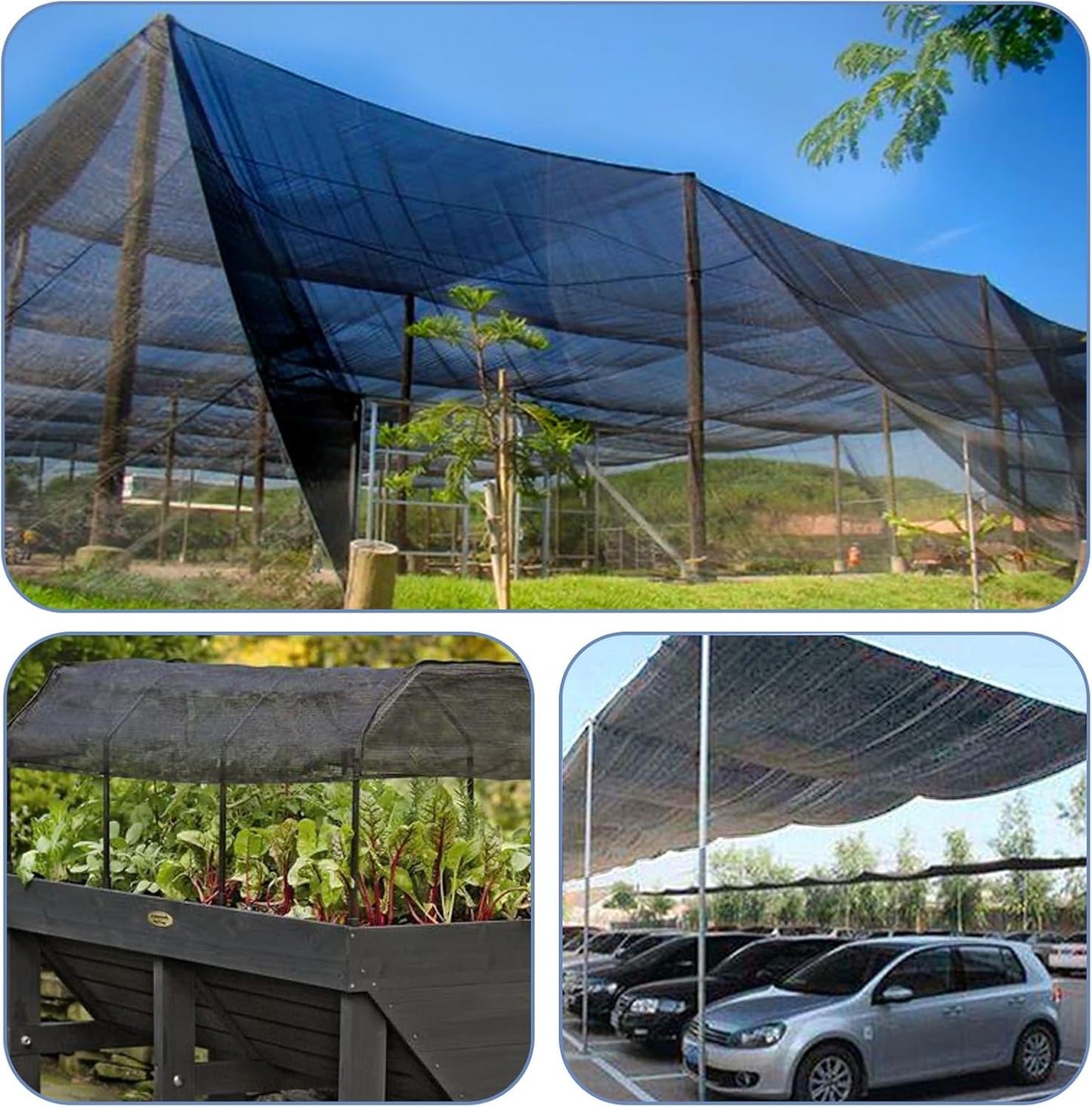 LOVE STORY 10x10FT 55% Black Shade Cloth Sun Shade Net UV Resistant Mesh Tarp Plant Cover Sunblock Net for Garden,Greenhouse,Vegetables,Flowers