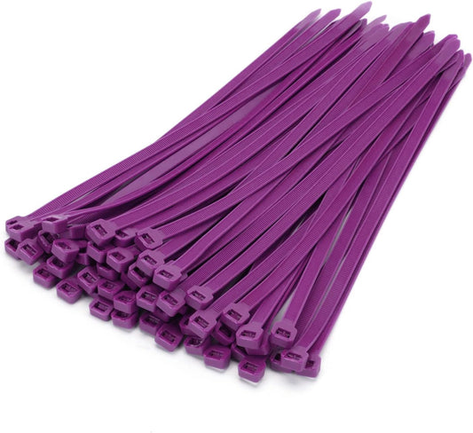 XINGO 100 PCS 12 inch Cable Zip Ties Heavy Duty,120 lbs Tensile Strength, Self-Locking Premium Nylon Zip Ties for Indoor and Outdoor Use (Purple)
