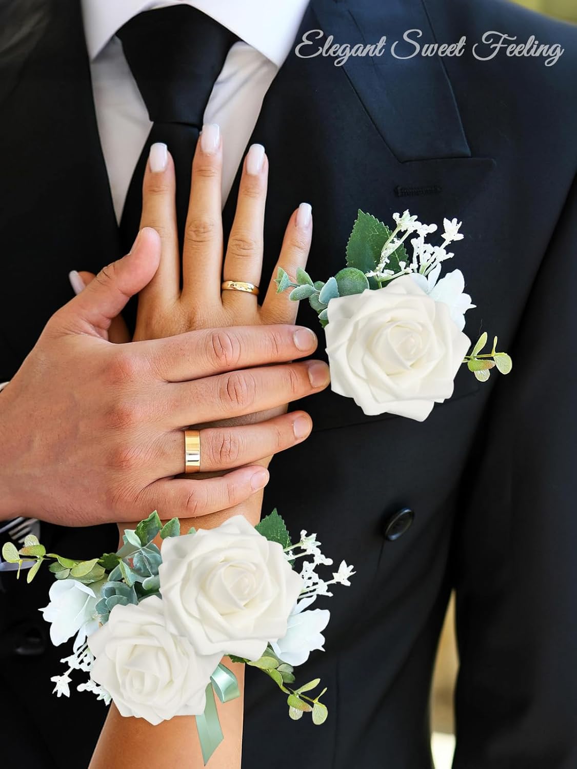 N&T NIETING Artificial Flowers, 25pcs Fake Flowers White Rose Perfect for DIY Wedding Bridesmaid Bridal Bouquets Centerpieces Home Flower Arrangement Decoration