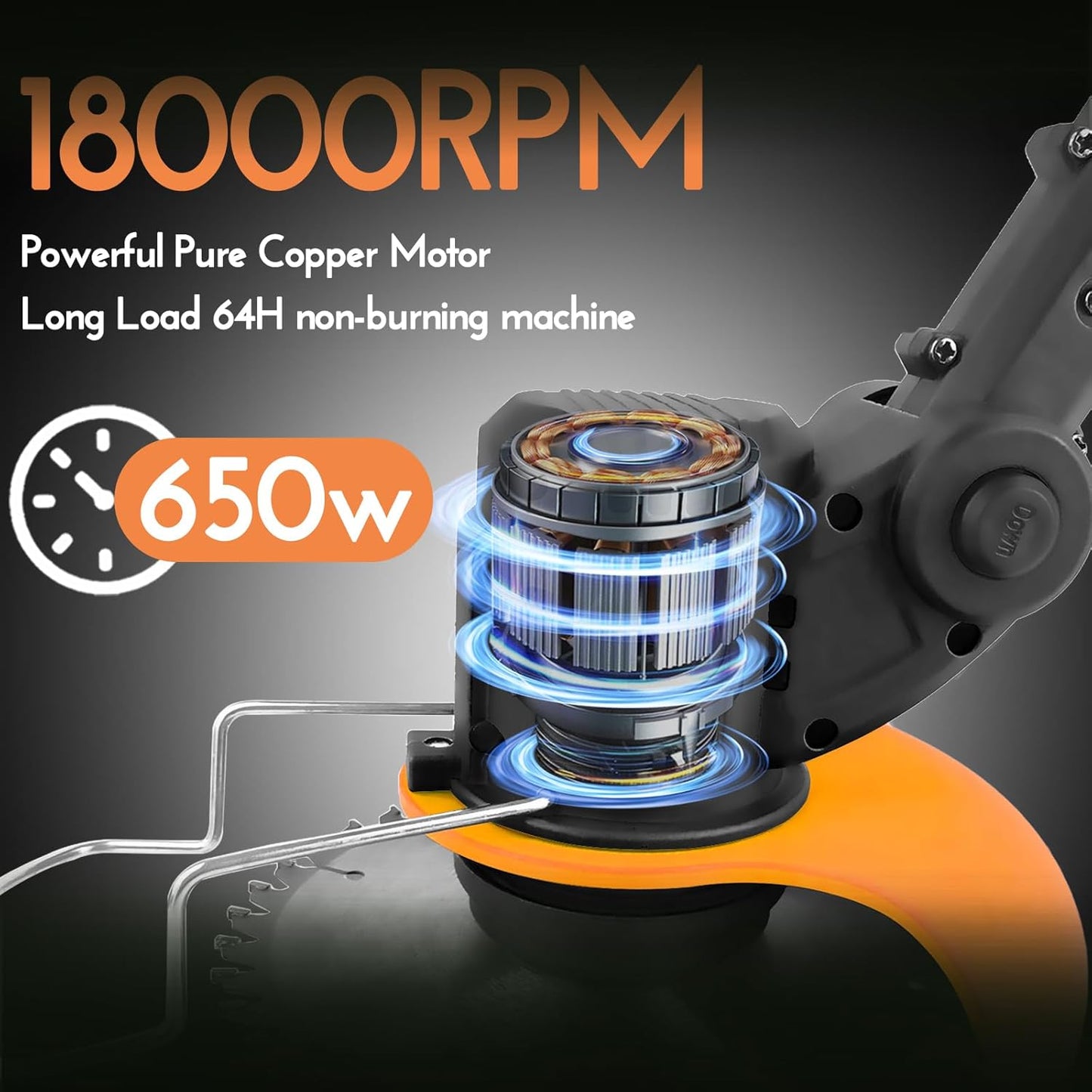 Electric Weed Wacker Cordless,21V Weed Cordless Eater Battery Powered with 2 * 2.0Ah Battery and 5 Types Blade, 3-in-1 Stringless Grass Trimmer/Edger/Brush Cutter for Lawn Garden Yard