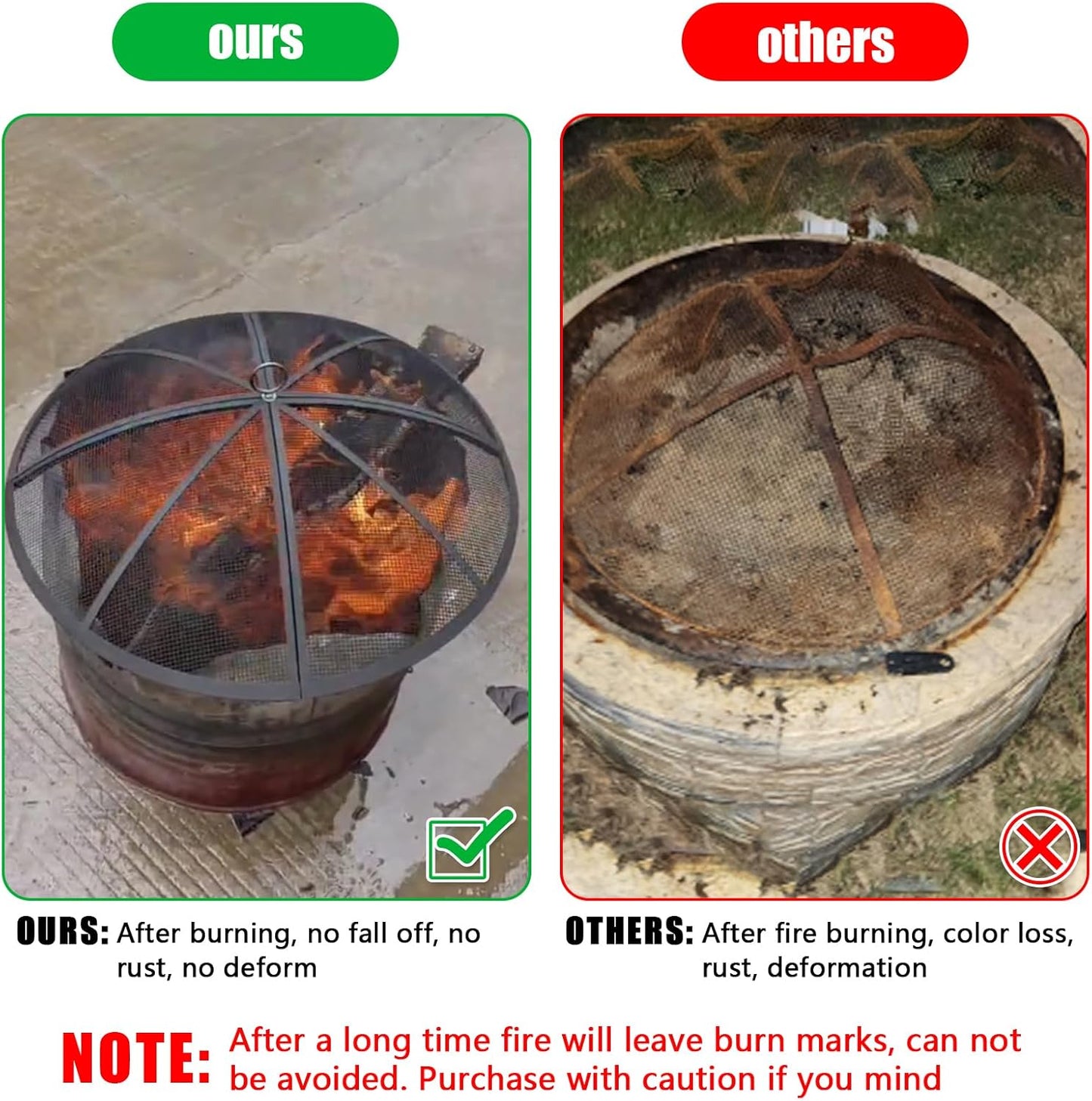 Fire Pit Spark Screen, Fire Pit Screen 30 Inch Round with Handle & Poker, Collapsible Heavy Duty Mesh Fire Pit Cover Fire Pit Lid for Outdoor/Patio/Backyard/RV Camping/Beach