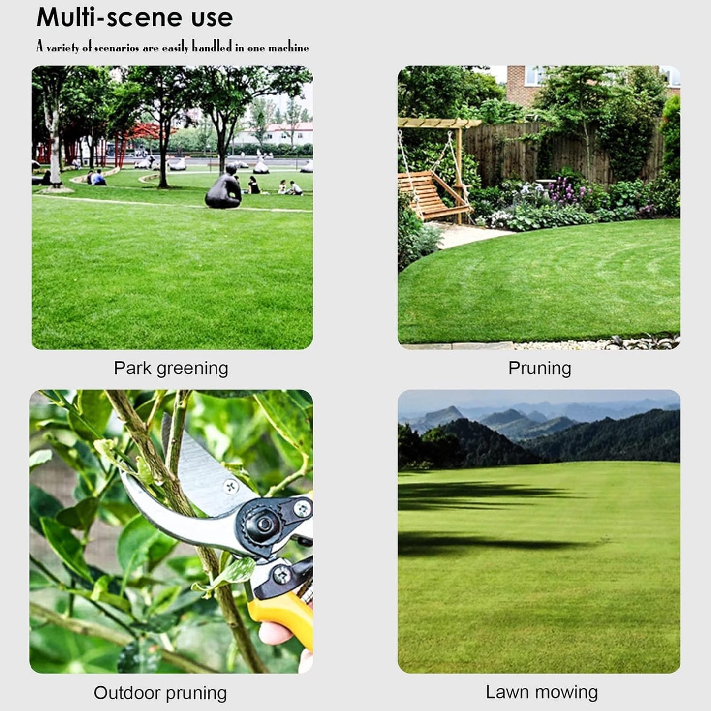 52CC Gas Power String Trimmer Cordless, 2 in 1 Multifunction Petrol Hedge Trimmer, Gas Lawn Mower Brush Cutter, 2-Stroke Weed Wacker, for Lawn, Garden, etc (2 in 1 red)