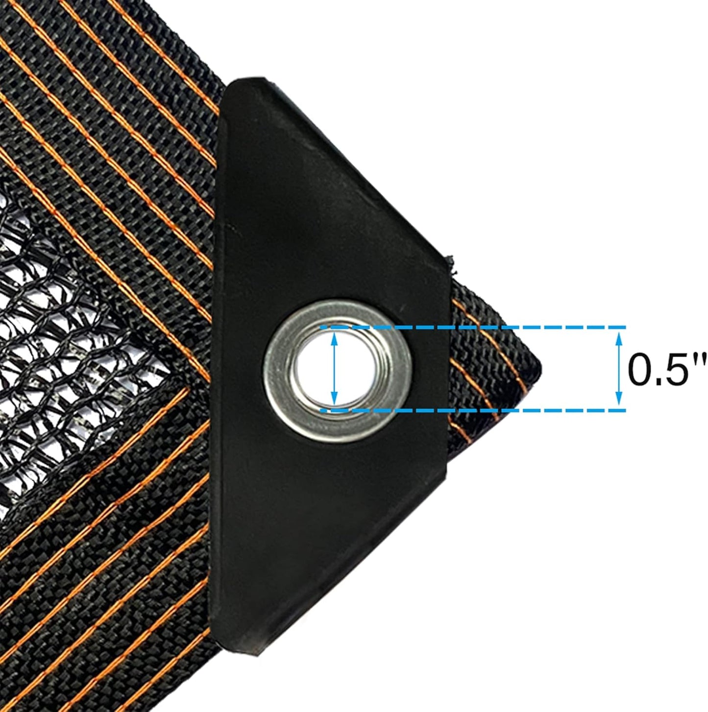 winemana 50% Black Shade Cloth, 3.3 x 6.6 FT Durable Mesh Tarp with Grommets, Garden Sunblock Shade Cloth Shading Antifreezing for Plants Cover, Greenhouse, Barns Kennel, Patio, Tomatoes