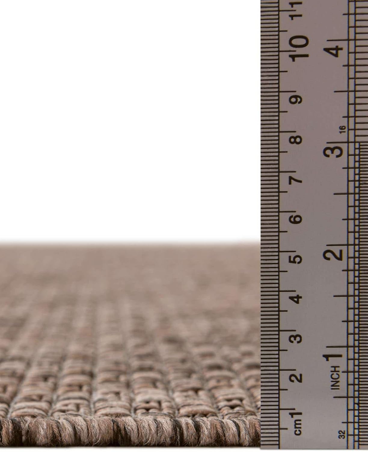 Unique Loom Outdoor Solid Collection Area Rug (3' 3" x 5' 3" Oval Light Brown/Ivory)