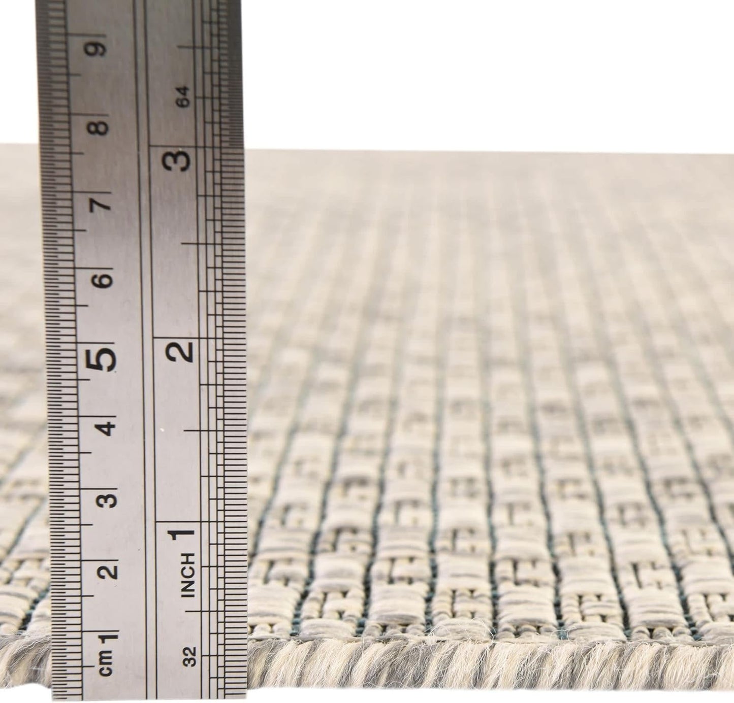 Unique Loom Collection Casual Transitional Solid Heathered Indoor/Outdoor Flatweave Area Rug (5' 1" Octagon, Light Gray/Ivory)