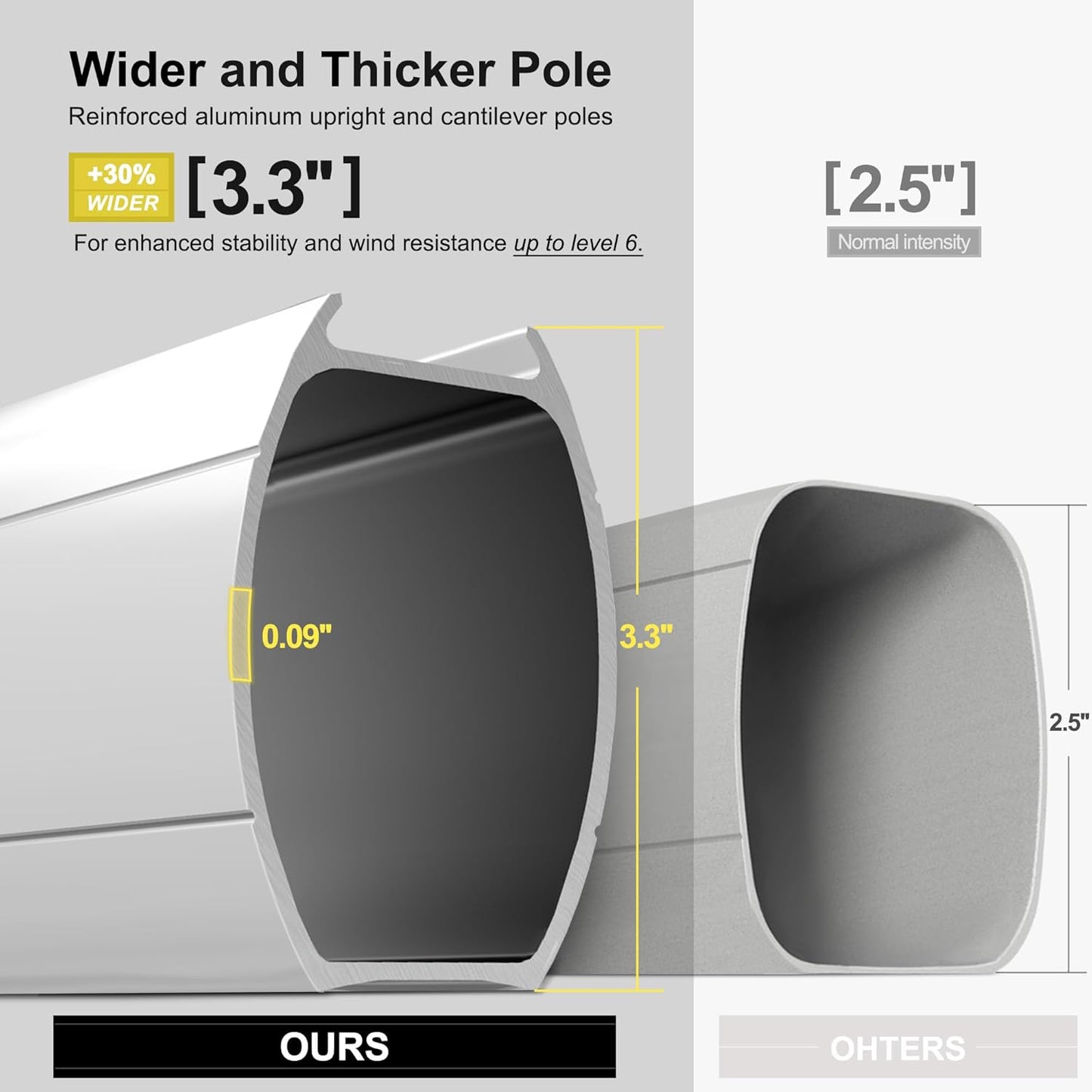 PURPLE LEAF 9 Feet Double Top Deluxe Solar Powered LED Square Patio Umbrella Offset Hanging Umbrella Outdoor Market Umbrella Garden Umbrella, Black