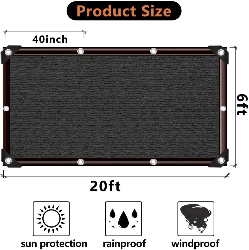 Shade Cloth - 70-90% Sunblock Net for Garden Patio,Shade Sails for Plants Greenhouse Outdoor Pergola Lawn Swimming Sun Shade Cloths for Kennel Chicken Coop Easier to Hang Shade Net Cover…