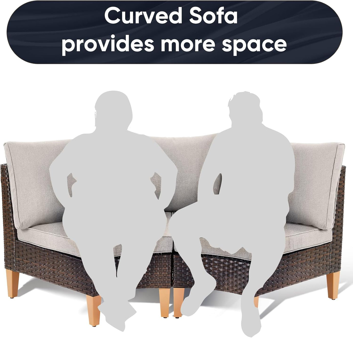 HUMMUH Patio Furniture Set with Fire Pit Table,Outdoor Sectional Couches Swivel Patio Chairs and Ottomans,All Weather PE Wicker 11 Pieces Patio Conversation Sets for Garden Porch Backyard in Beige