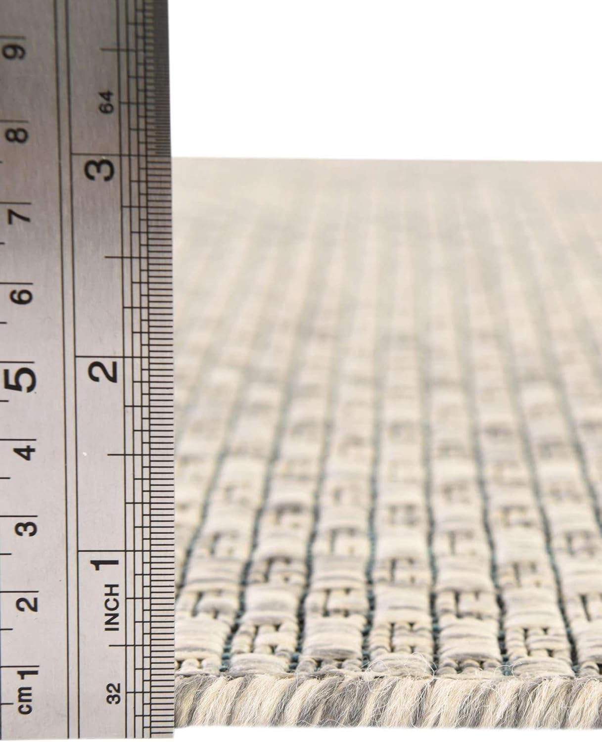 Unique Loom Outdoor Solid Collection Area Rug (6' 1" Square Light Gray/Ivory)