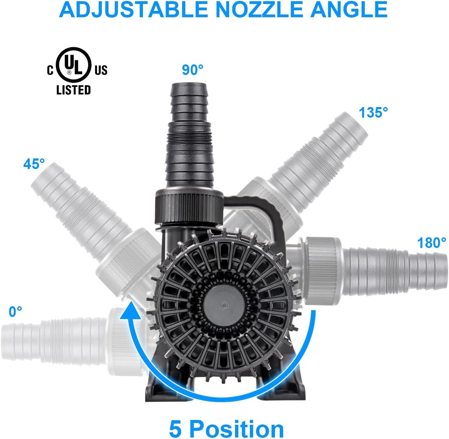 OYO WATER Outdoor 3000gph-155W 32.8FT Pond Water-fall & Kio Fish Fountain-s &Garden Pump Submersible IPX8: Long 32.8FT Cord Smart-er & Quieter Duck & Yard Ponds Pumps, 1 Barrier Pump Bag