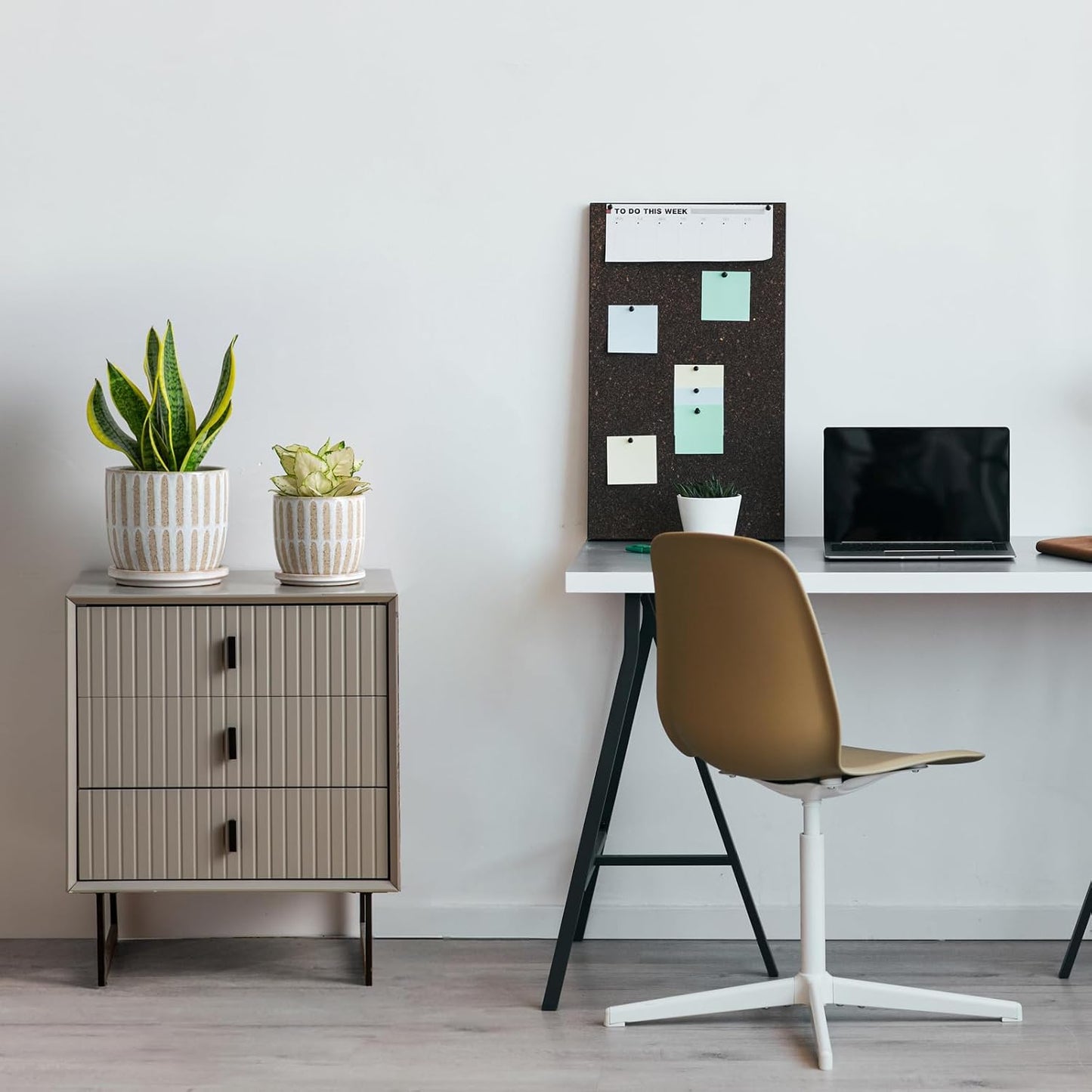 Ceramic Flower Pots Indoor-Outdoor: 5.75 Inch Planters with Drainage Holes & Saucer - Modern Decorative Plant Pots Ceramic for Home Gardeners (Striped)