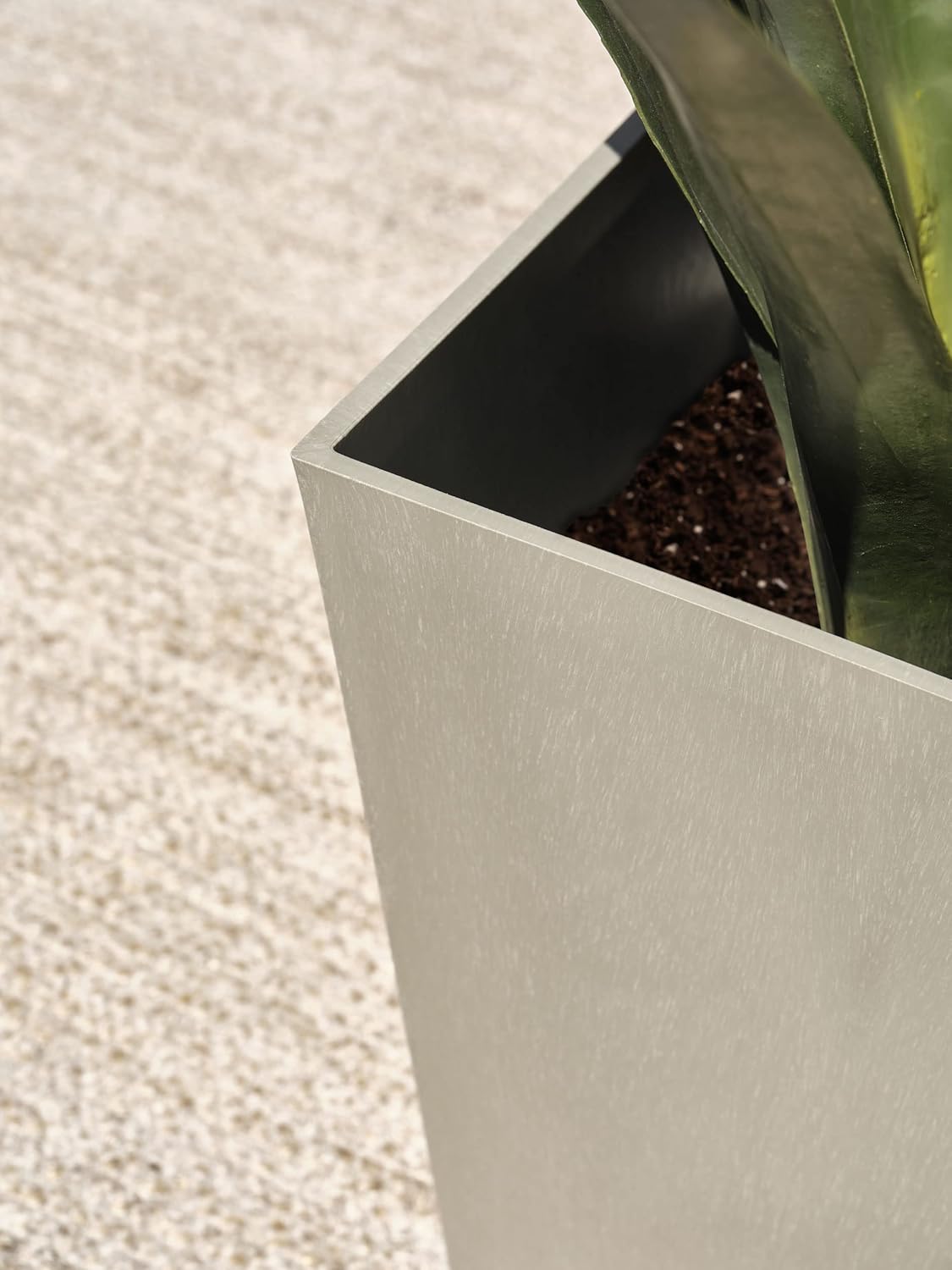 Veradek V-Resin Indoor/Outdoor Taper Planter, 2-Pack (26 inch, Grey)