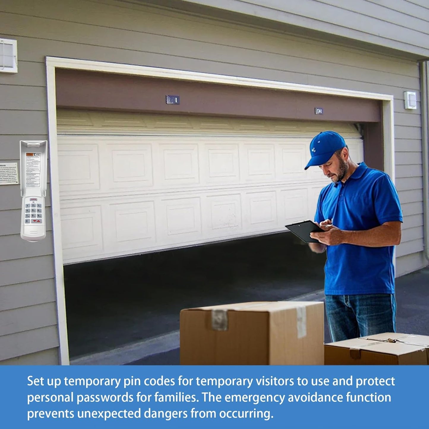 for Genie Garage Door Opener Keypad Compatible with All Genie Intellicode Overhead Door Codedodger and Dip Switch Opener for 1995-Current Models 315/390MHZ Wireless Keyless Keypad Replacement