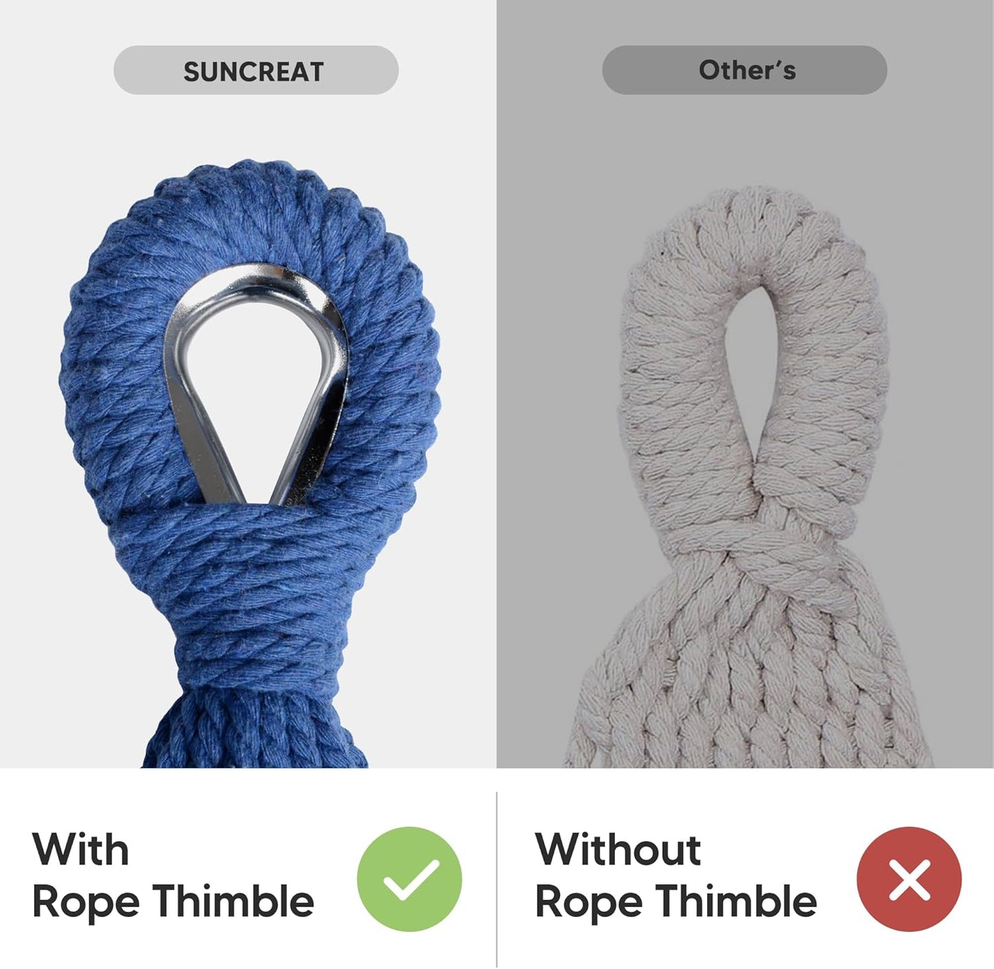 SUNCREAT Hammocks for Outside, Portable Camping Tree Hammock, Hammock Replacement for Stand, Navy