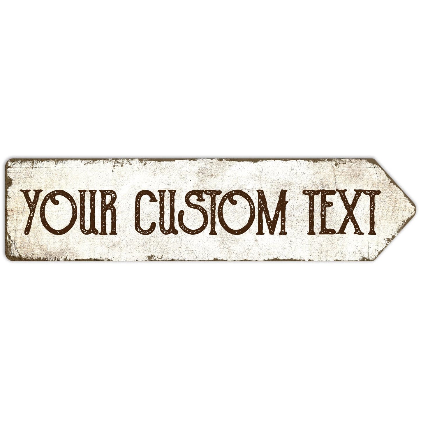 Rustic Custom Sign, Personalized Right Directional Metal Composite Street Sign for Indoor and Outdoor Use 4x18 Inches, ACM Made in the USA