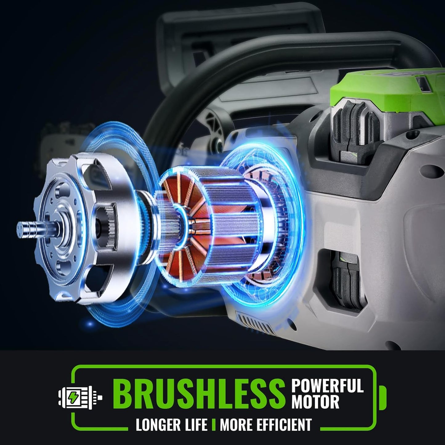 Electric Chainsaw Brushless 60v 18"&16" Cordless Chain Saw 5.0Ah Battery Powered For Tree Trimming Wood Cutting Handheld Chain Saws Automatic Oiler Tool Free