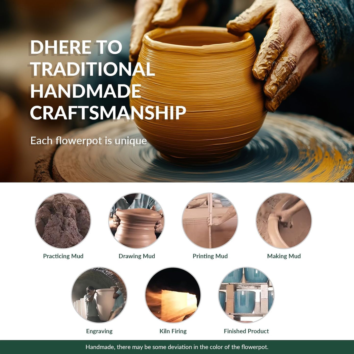 Mid Modern Planter with Detached Saucer (Pastel Taupe,14.0" D x 12.0" H)