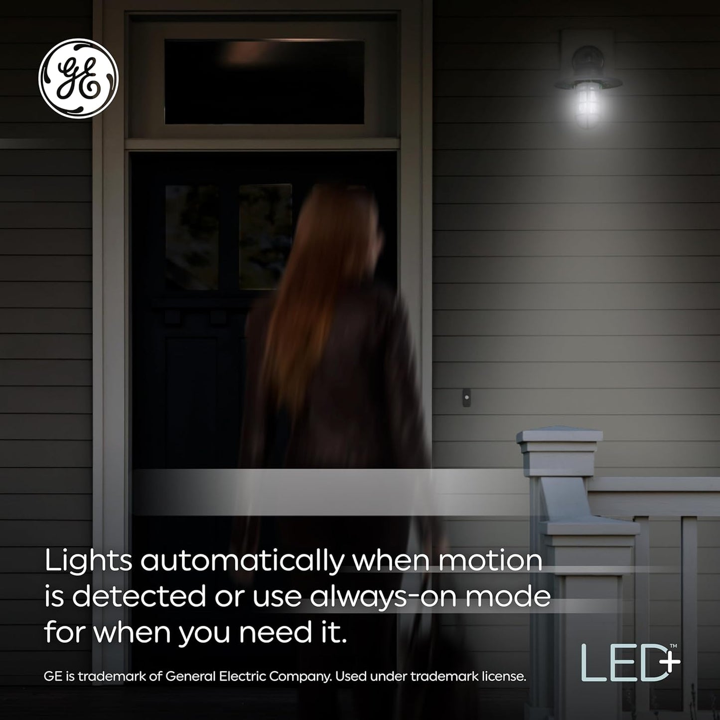 GE LED+ Motion Sensor Fixture, 20W, Flush Mount Ceiling Light with Motion Sensor, Security Light, Soft White