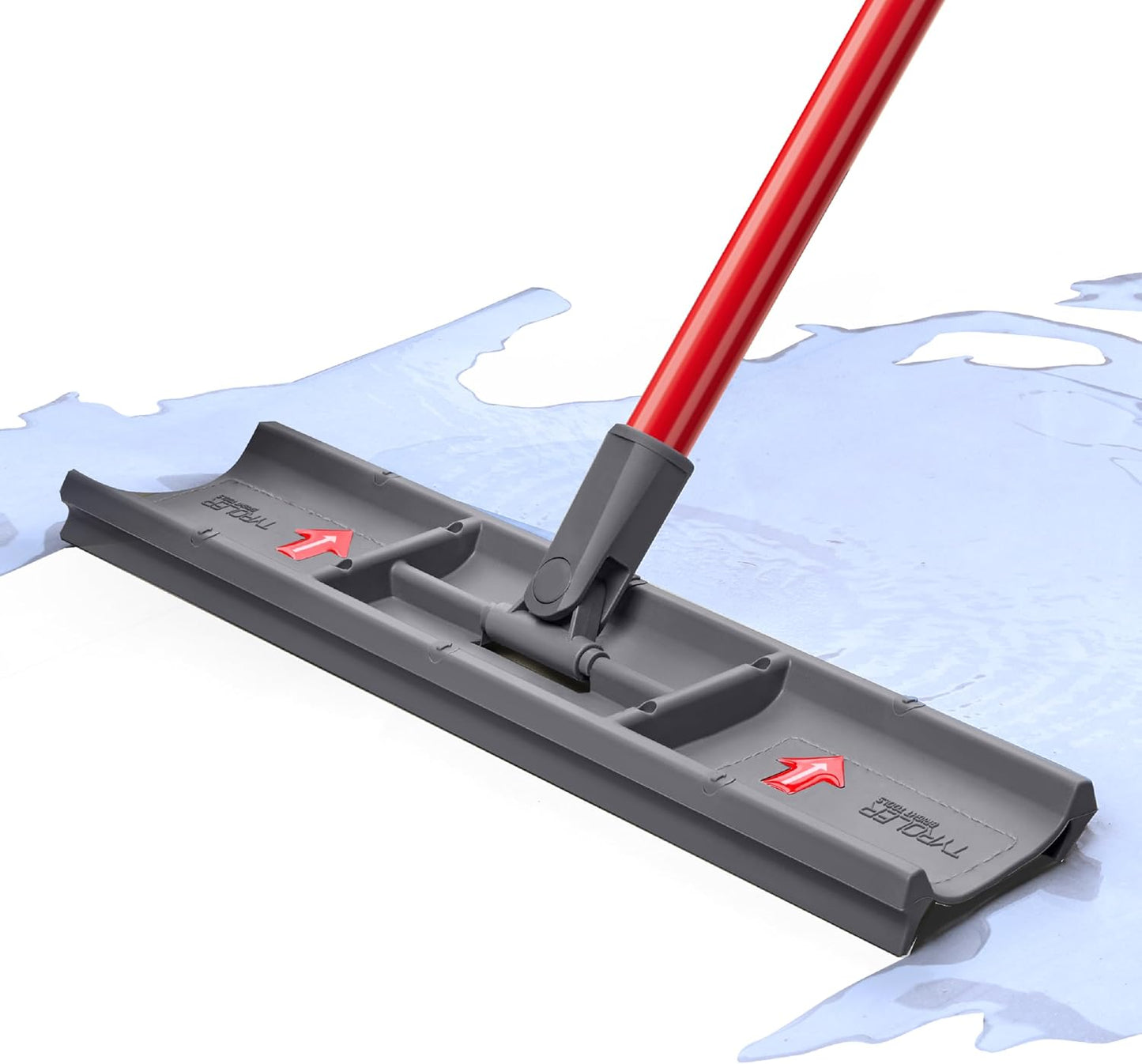 Tyroler MoppyShmoppy 2-in-1 Heavy Duty Floor Squeegee for Concrete Floors & Microfiber Mop 16.5" | Squeegee for Floor with 55" 4-Part Handle | Squeegees Mop | Squeegees Broom for Floors